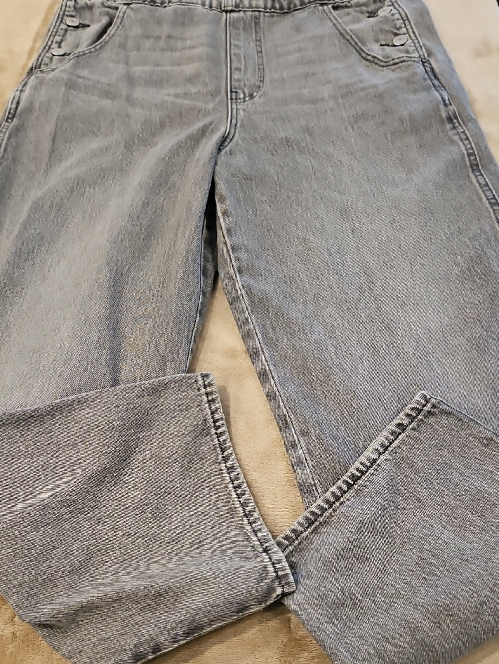Levi's Gray Washed Denim Overalls - Picture 7 of 12
